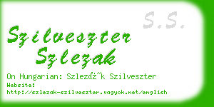 szilveszter szlezak business card